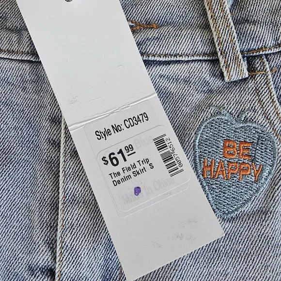 Vibrant Embellished Denim Skirt - Picture 4 of 12